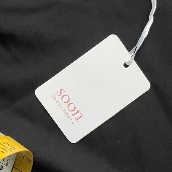 Soon Maternity Dress Size XS Louise Long Sleeve Black Dot Contrast Casual New - Picture 12 of 12